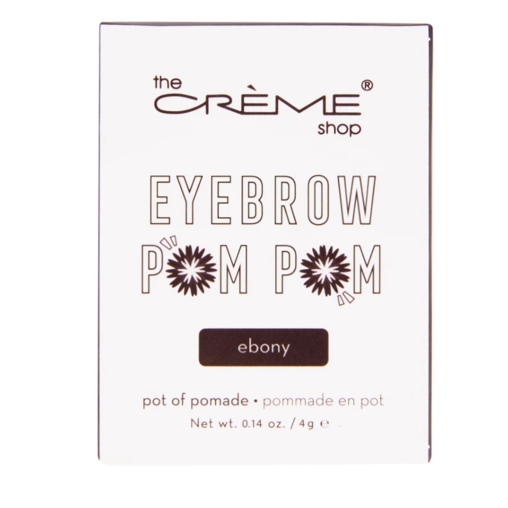 The Creme Shop Eyebrow Pom Pom, Pot of Pomade, Ebony, Caramel, NIB